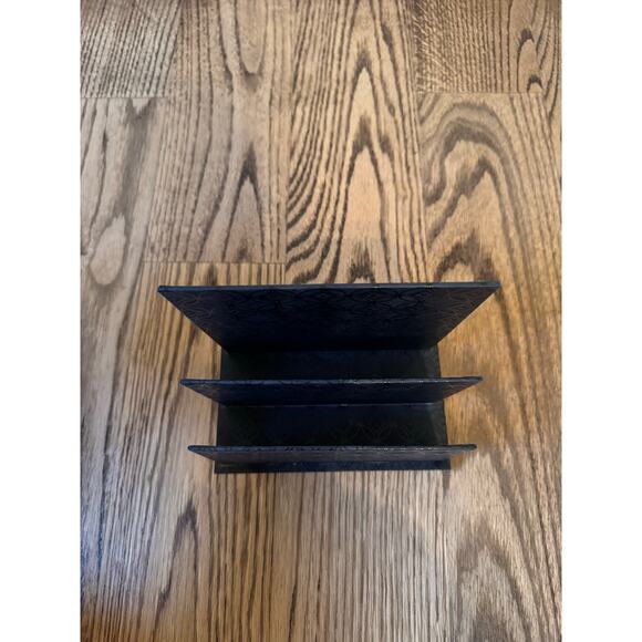 Black 2 Compartment Desk Letter Organizer - Picture 4 of 8